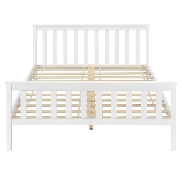 [en.casa] Lit en Pin Lit en Bois Lit d'Adulte Lit pour 2 Personnes Lits Jumeaux Cadre en Pin Sommier à Lattes en Panneau en Fibre de Bois Plusieurs Couleurs Tailles Différentes