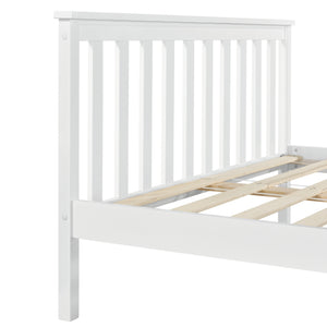 [en.casa] Lit en Pin Lit en Bois Lit d'Adulte Lit pour 2 Personnes Lits Jumeaux Cadre en Pin Sommier à Lattes en Panneau en Fibre de Bois Plusieurs Couleurs Tailles Différentes