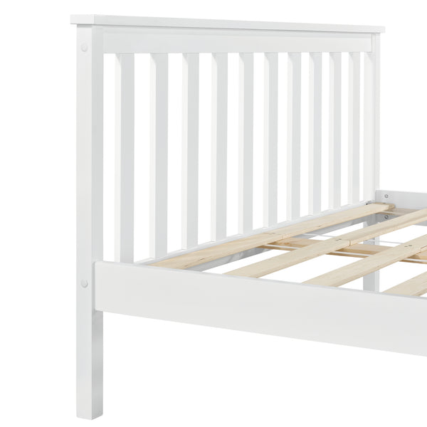 [en.casa] Lit en Pin Lit en Bois Lit d'Adulte Lit pour 2 Personnes Lits Jumeaux Cadre en Pin Sommier à Lattes en Panneau en Fibre de Bois Plusieurs Couleurs Tailles Différentes