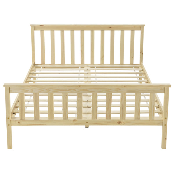 [en.casa] Lit en Pin Lit en Bois Lit d'Adulte Lit pour 2 Personnes Lits Jumeaux Cadre en Pin Sommier à Lattes en Panneau en Fibre de Bois Plusieurs Couleurs Tailles Différentes