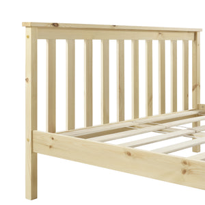 [en.casa] Lit en Pin Lit en Bois Lit d'Adulte Lit pour 2 Personnes Lits Jumeaux Cadre en Pin Sommier à Lattes en Panneau en Fibre de Bois Plusieurs Couleurs Tailles Différentes