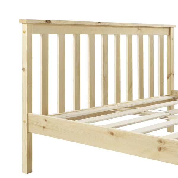 [en.casa] Lit en Pin Lit en Bois Lit d'Adulte Lit pour 2 Personnes Lits Jumeaux Cadre en Pin Sommier à Lattes en Panneau en Fibre de Bois Plusieurs Couleurs Tailles Différentes
