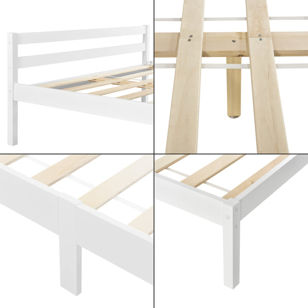 Lit en bois Nakkila différentes couleurs et tailles en.casa