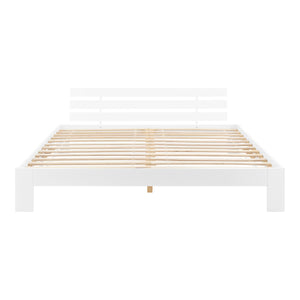 Lit en bois Nivala avec tête de lit, différentes couleurs et tailles en.casa