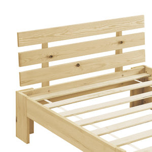 Lit en bois Nivala avec tête de lit, différentes couleurs et tailles en.casa