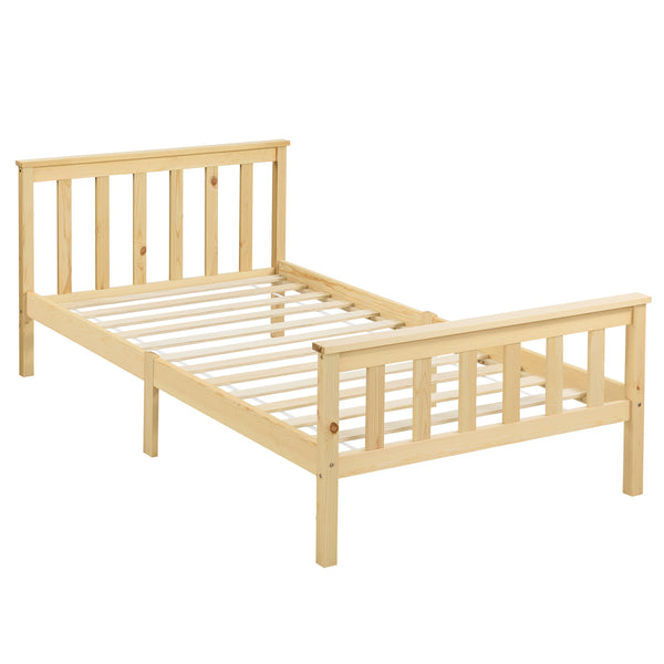 Lit en bois Brada avec tête de lit haute, différentes couleurs et tailles en.casa