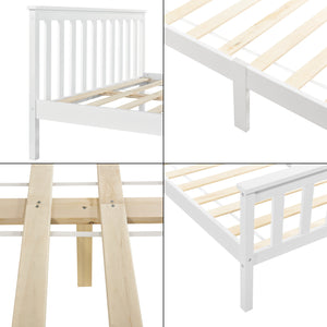 Lit en bois Brada avec tête de lit haute, différentes couleurs et tailles en.casa