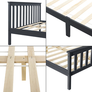 Lit en bois Brada avec tête de lit haute, différentes couleurs et tailles en.casa