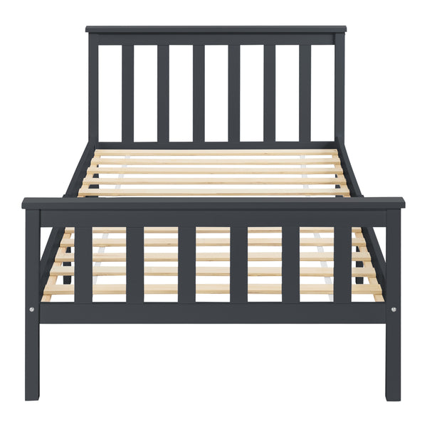 Lit en bois Brada avec tête de lit haute, différentes couleurs et tailles en.casa