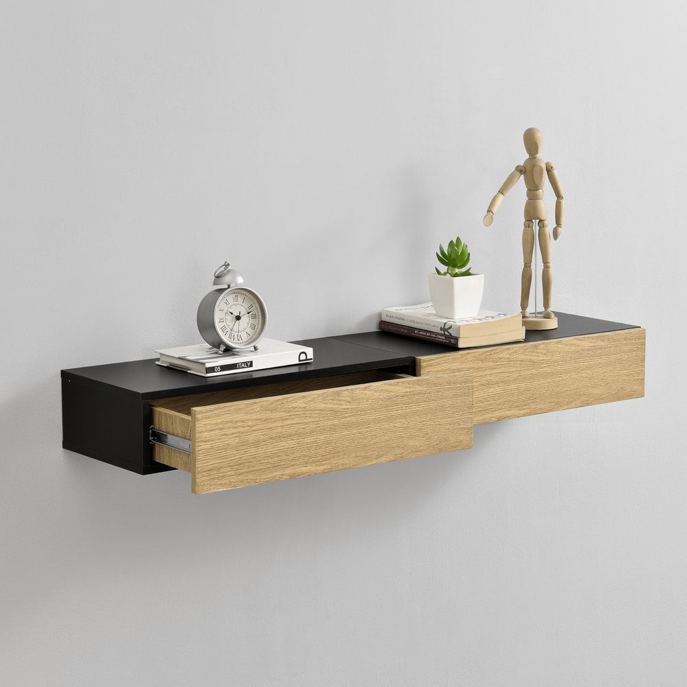 Étagère murale Lekness avec tiroir en différentes couleurs en.casa - premiumXL