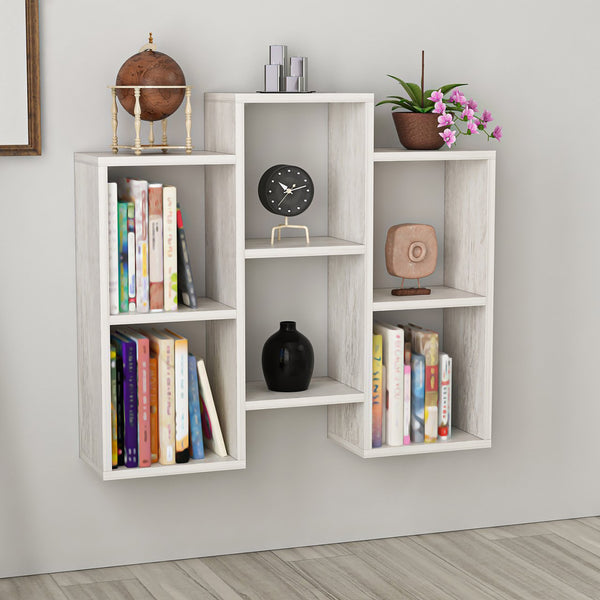 Étagère multi-usages Aabybro sur pied / murale 76 x 85 x 22 cm [en.casa]