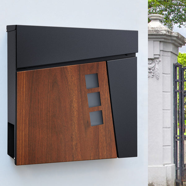 Boîte aux lettres Alfstedt 37x37x10,5 cm en acier, disponible en différentes couleurs [en.casa]