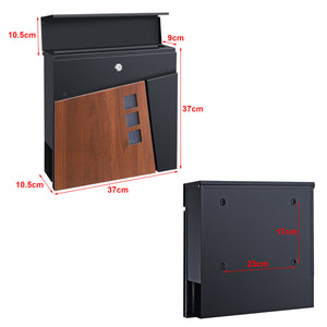 Boîte aux lettres Alfstedt 37x37x10,5 cm en acier, disponible en différentes couleurs [en.casa]