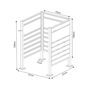 Clôture de poubelles Uusikaupunki [en.casa]