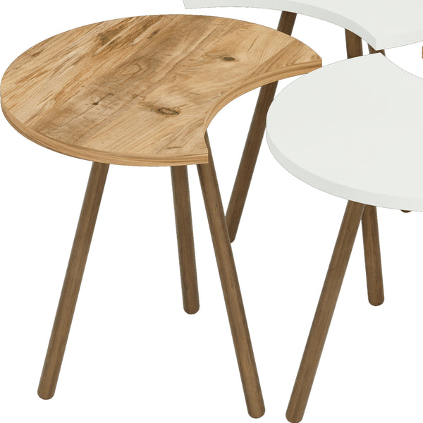 Table basse Højer en lot de 4, 48 x 45 x 32 cm, différentes couleurs [en.casa]