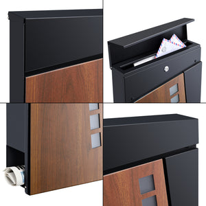 Boîte aux lettres Alfstedt 37x37x10,5 cm en acier, disponible en différentes couleurs [en.casa]