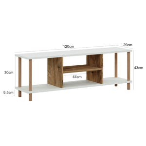 Meuble TV Ærøskøbing avec espace de rangement 43 x 120 x 29 cm [en.casa]