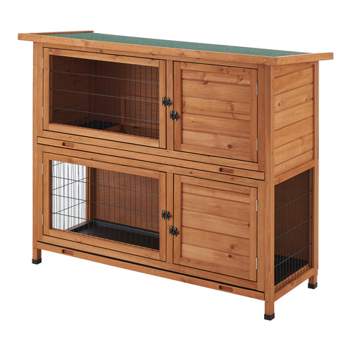 Clapier Falkenau enclos pour petits animaux 104x122x50cm bois de sapin [en.casa] - premiumXL