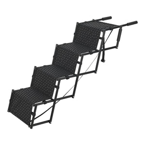 Escalier pour chien Colchester 4 marches jusqu'à 55 kg métal/polyester [en.casa] - premiumXL