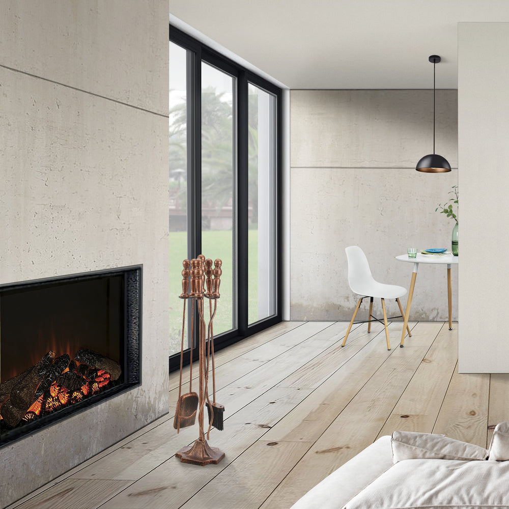 Accessoires de cheminée Dovre 5 pièces, ensemble d’outils de cheminée, différentes couleurs [en.casa] - premiumXL