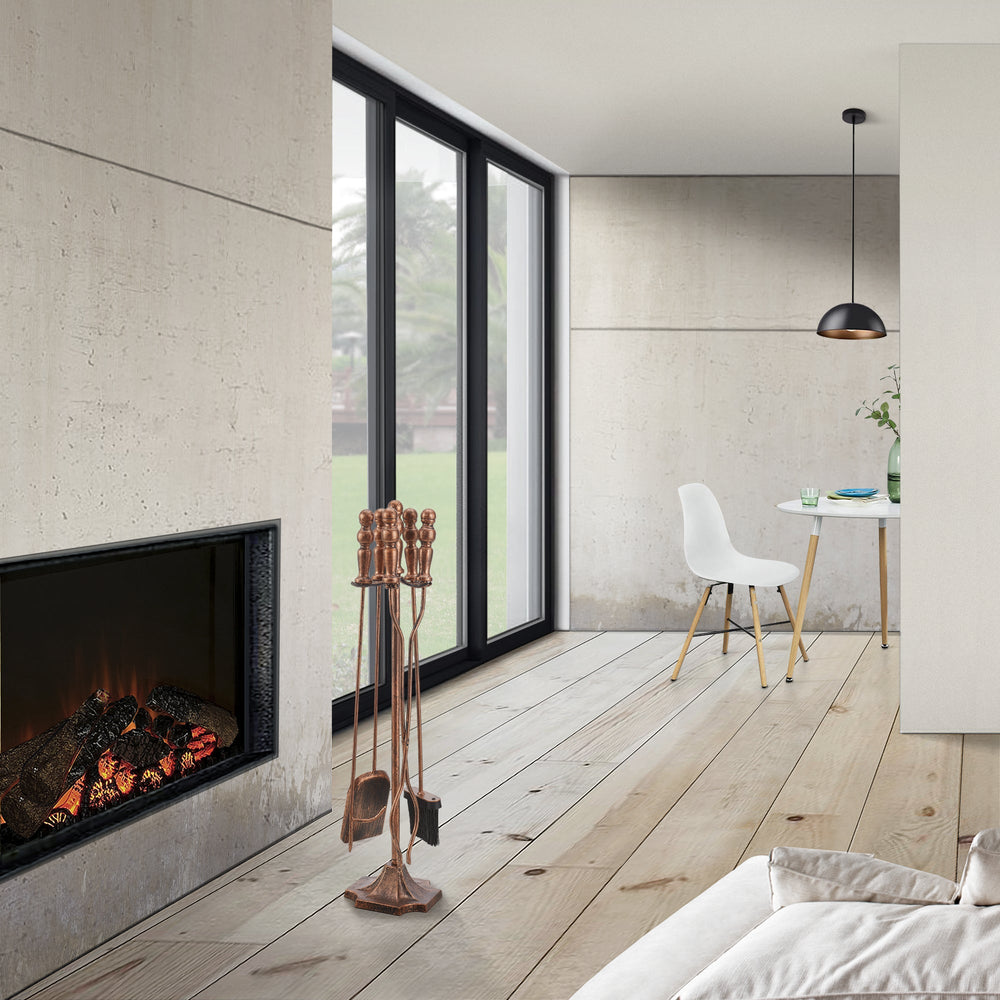 Accessoires de cheminée Dovre 5 pièces, ensemble d’outils de cheminée, différentes couleurs [en.casa] - premiumXL