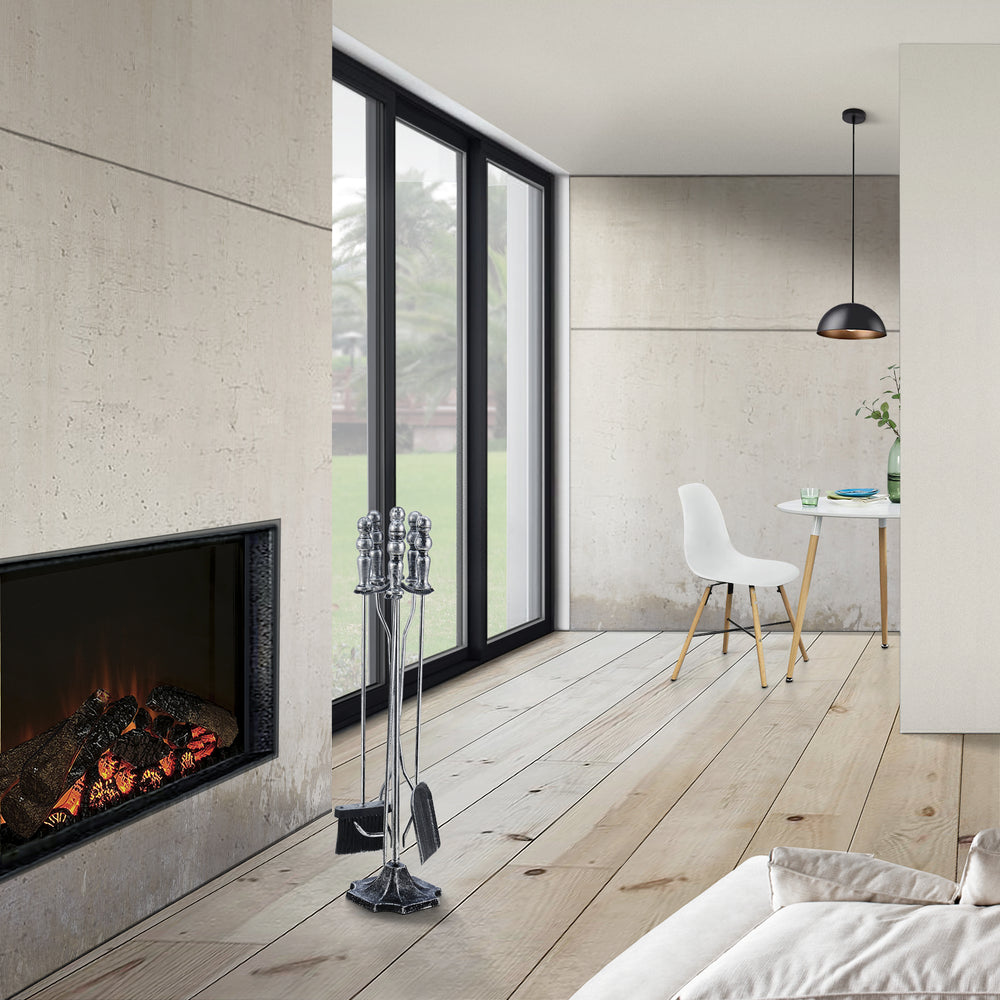 Accessoires de cheminée Dovre 5 pièces, ensemble d’outils de cheminée, différentes couleurs [en.casa] - premiumXL