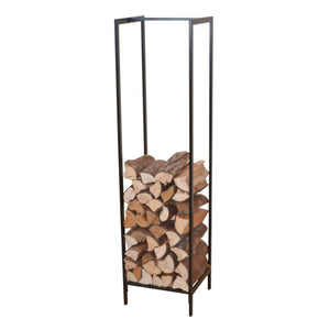 Range-bûches Taarbæk 140x35x35cm Noir [en.casa] - premiumXL