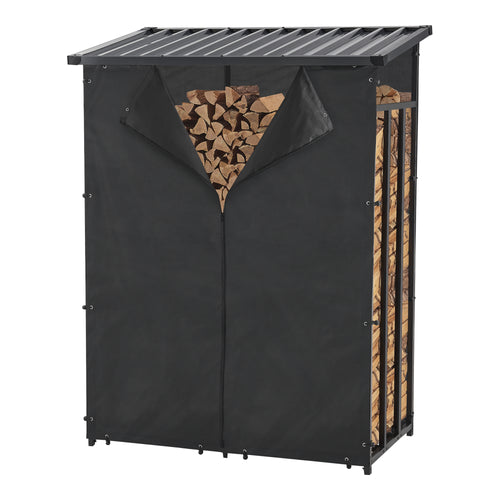 Range-bûches Yakutat noir en différentes tailles [casa.pro] - premiumXL
