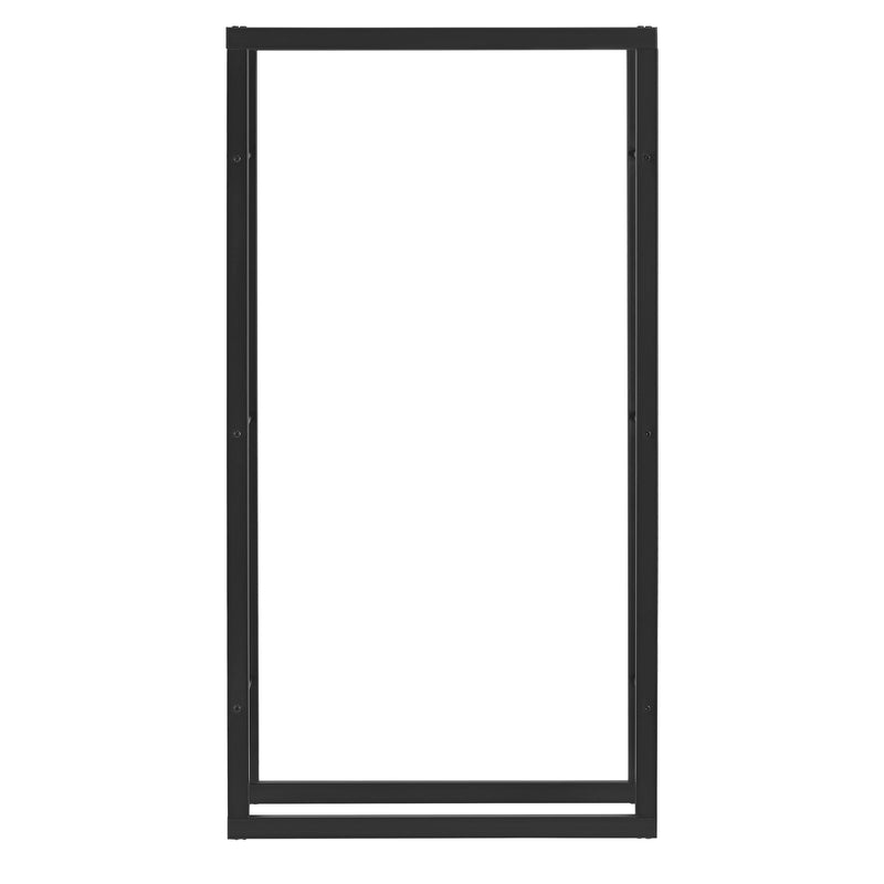Croquis coté Range-bûches Kasan Acier Laqué Noir [en.casa]