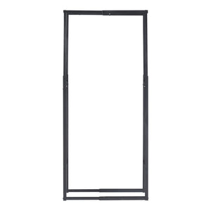 Range-bûches Kasan taille ajustable acier noir [en.casa]