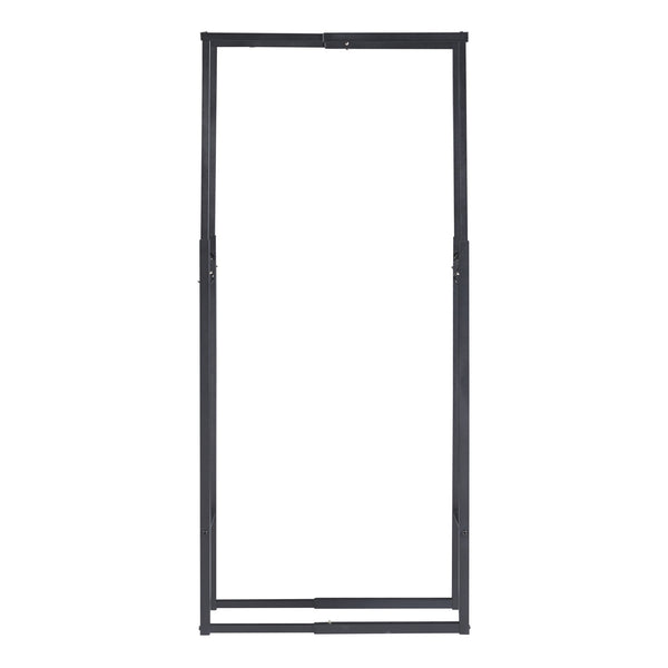 Range-bûches Kasan taille ajustable acier noir [en.casa]