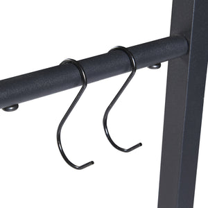 Range-bûches Kasan taille ajustable acier noir [en.casa]