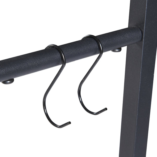 Range-bûches Kasan taille ajustable acier noir [en.casa]