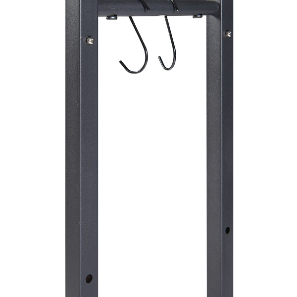 Range-bûches Kasan taille ajustable acier noir [en.casa]
