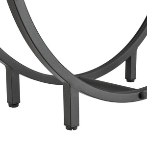Porte-Bûches Rond Knivsta Noir [en.casa]