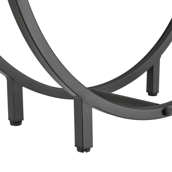 Porte-Bûches Rond Knivsta Noir [en.casa]