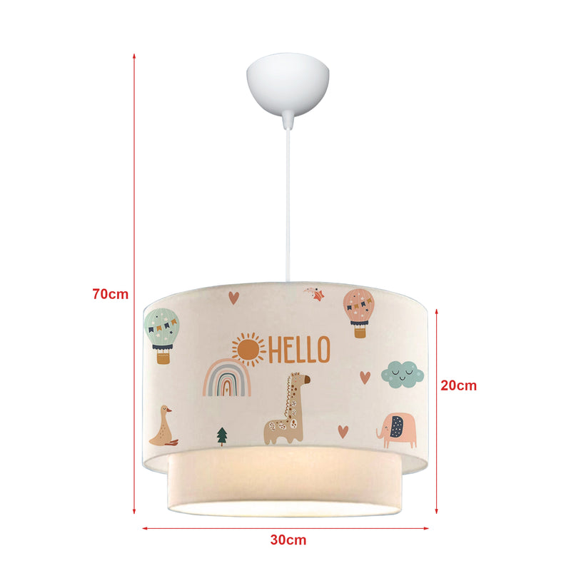Croquis coté Suspension Lurgan pour enfant [lux.pro]