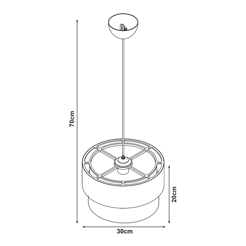Croquis coté Suspension Lurgan pour enfant [lux.pro]