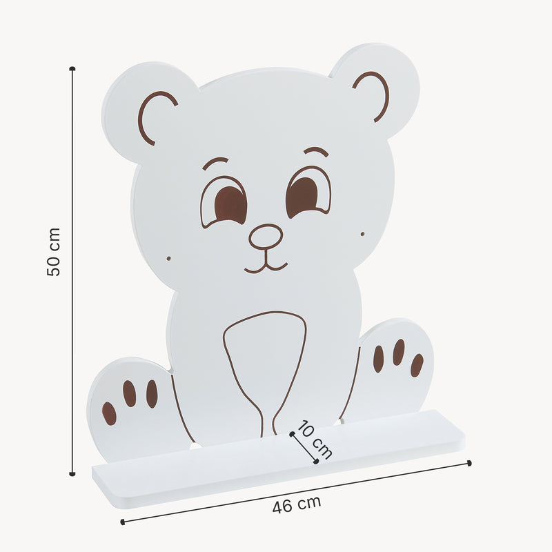Croquis coté Étagère murale Korsør pour enfant blanc [en.casa]