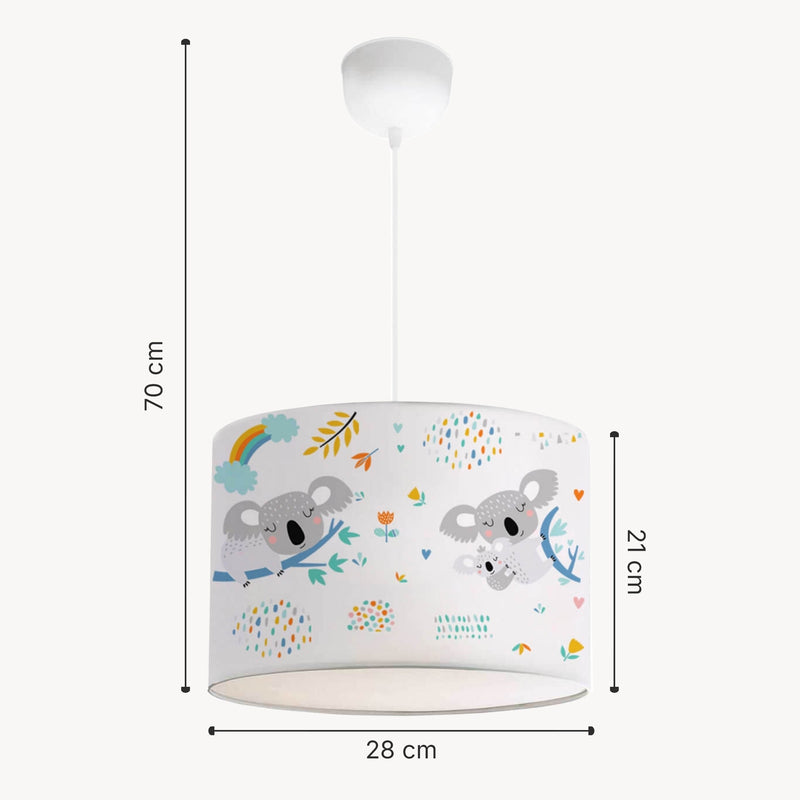 Croquis coté Suspension Rugby pour enfant E27 70 cm [lux.pro]