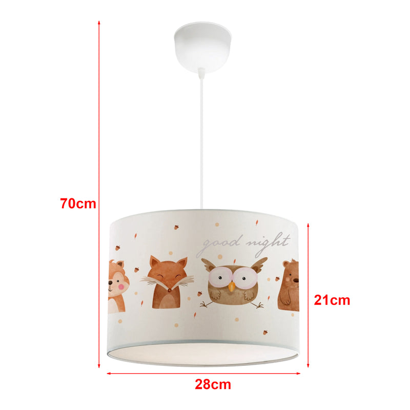 Croquis coté Suspension Rugby pour enfant E27 70 cm [lux.pro]