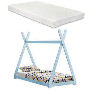 Lit enfant Onejda avec matelas en mousse froide 90x200 cm en différentes couleurs [en.casa]