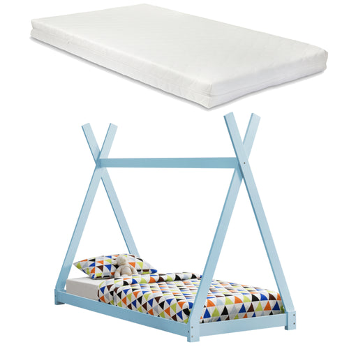 Lit enfant Onejda avec matelas en mousse froide 90x200 cm en différentes couleurs [en.casa]