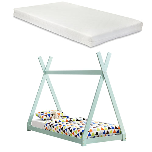 Lit enfant Onejda avec matelas en mousse froide 90x200 cm en différentes couleurs [en.casa]