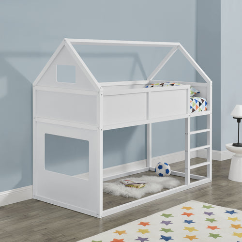 Lit mezzanine Quedlinburg pour enfants 90x200 cm en différentes couleurs [en.casa]
