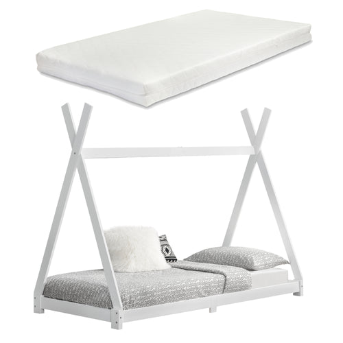 Lit enfant Höri 90x200 cm avec matelas en mousse froide, différentes couleurs en.casa