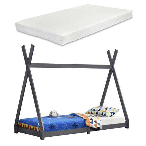 Lit enfant Höri 90x200 cm avec matelas en mousse froide, différentes couleurs en.casa