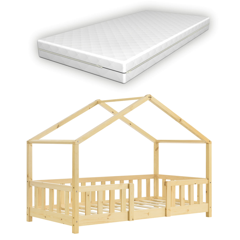 Lit pour enfant Treviolo avec matelas en mousse froide [en.casa] - premiumXL