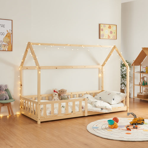 Lit cabane Hesel bois de pin [en.casa]