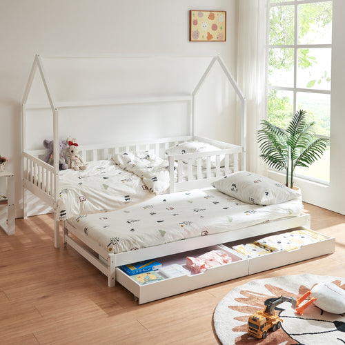 Lit d'enfant double extensible Aarghonmaa 90 x 200 cm [en.casa]
